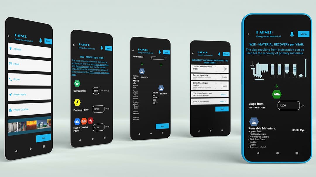 An image of the Hafner Waste Collection - App project.